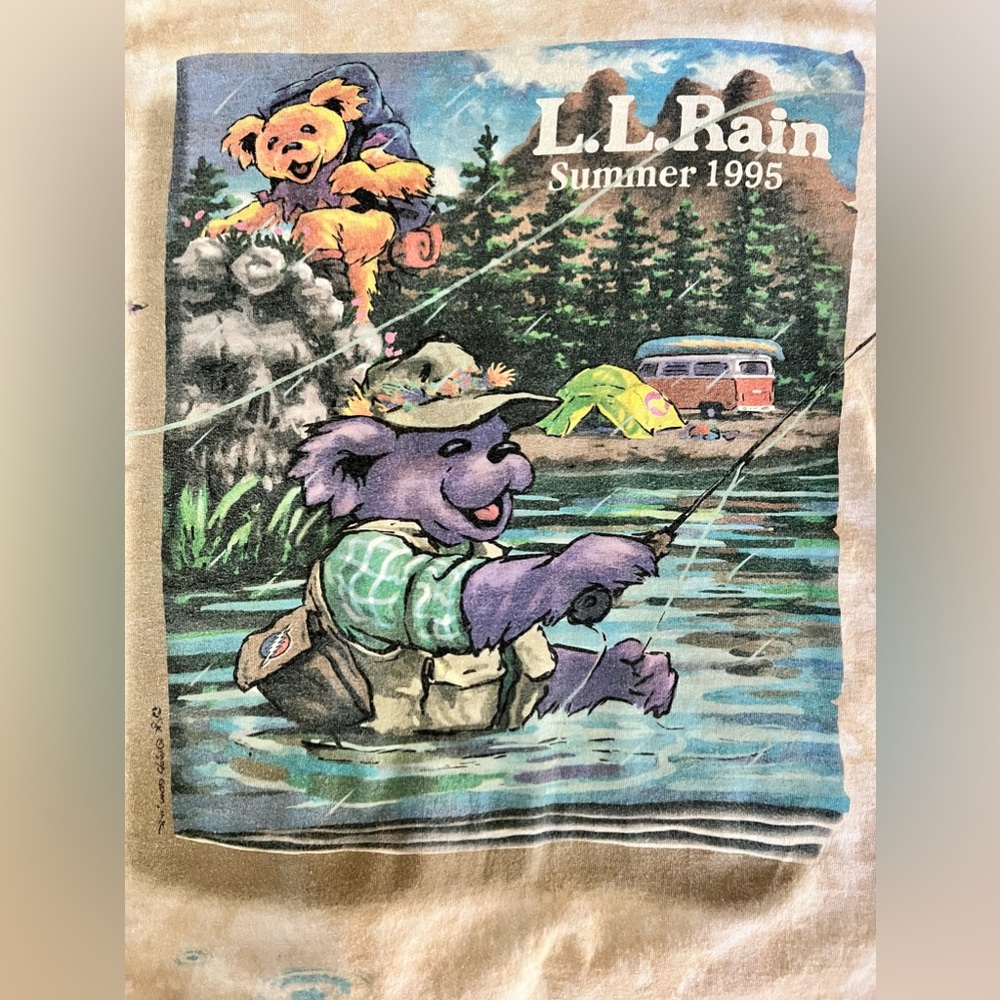 Summer 1995 Grateful Dead T-Shirt LL Rain Original
